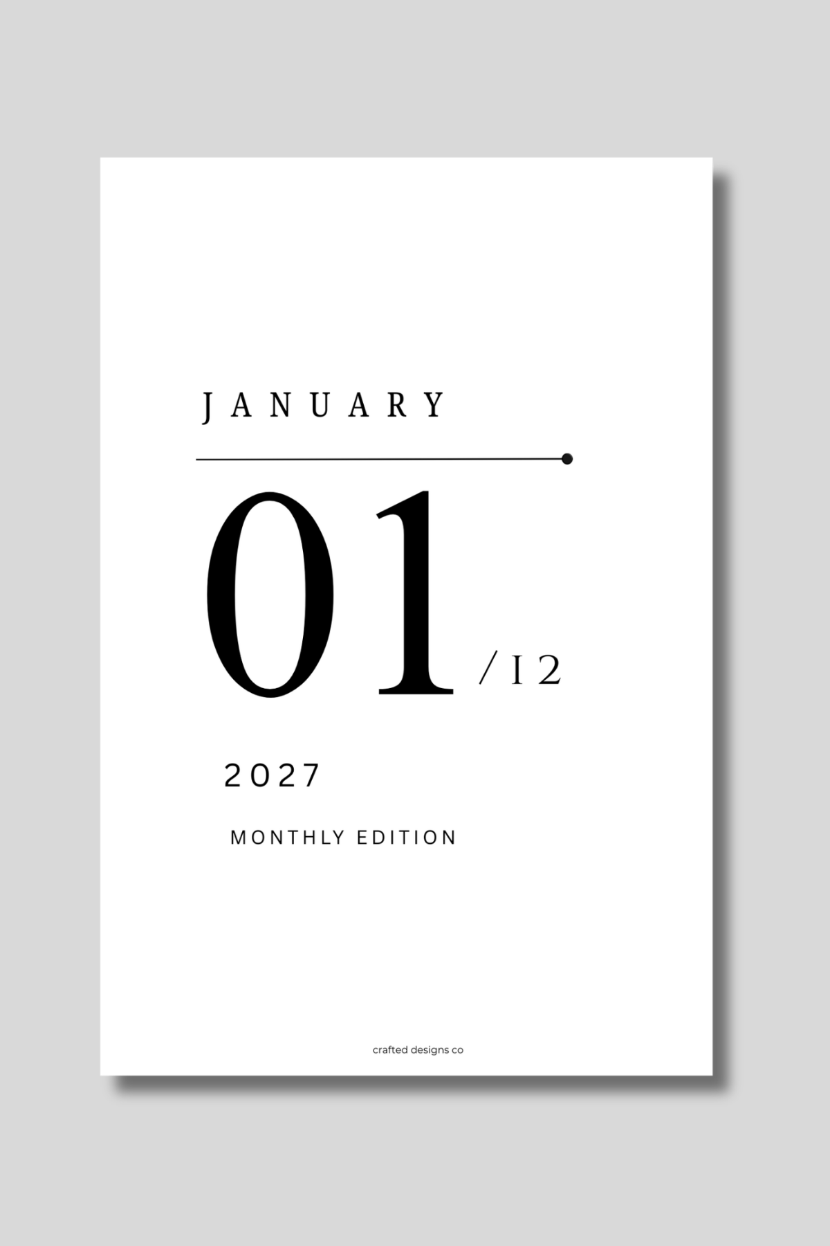 2027 MONTHLY COVER VELLUM DASHBOARD SET