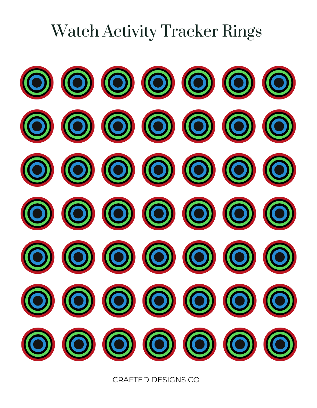 Watch Activity Tracker Rings