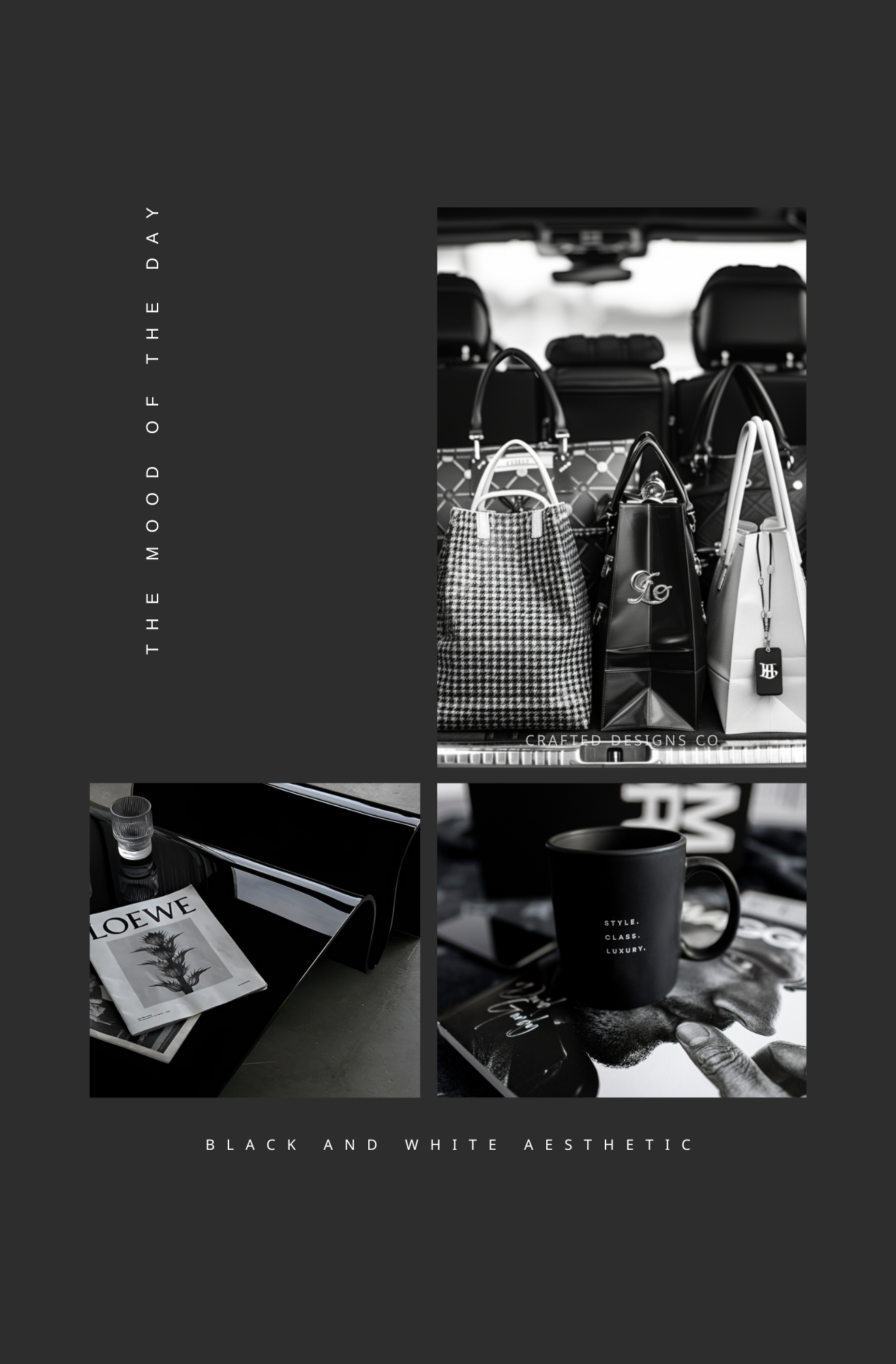 Black and White Mood Board