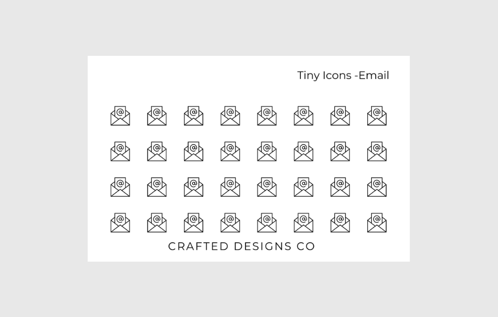 Tiny Icon - Email – Crafted Designs Co