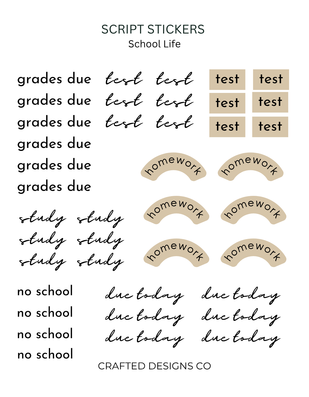 School Life Stickers