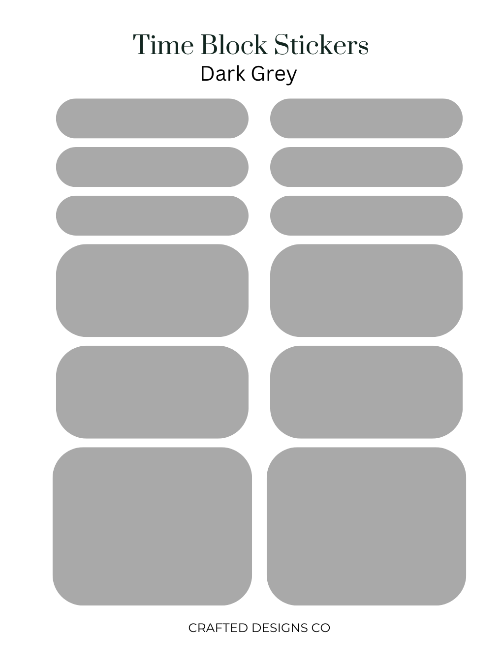 Time Block Magnets Time Block Stickers – Crafted Designs Co