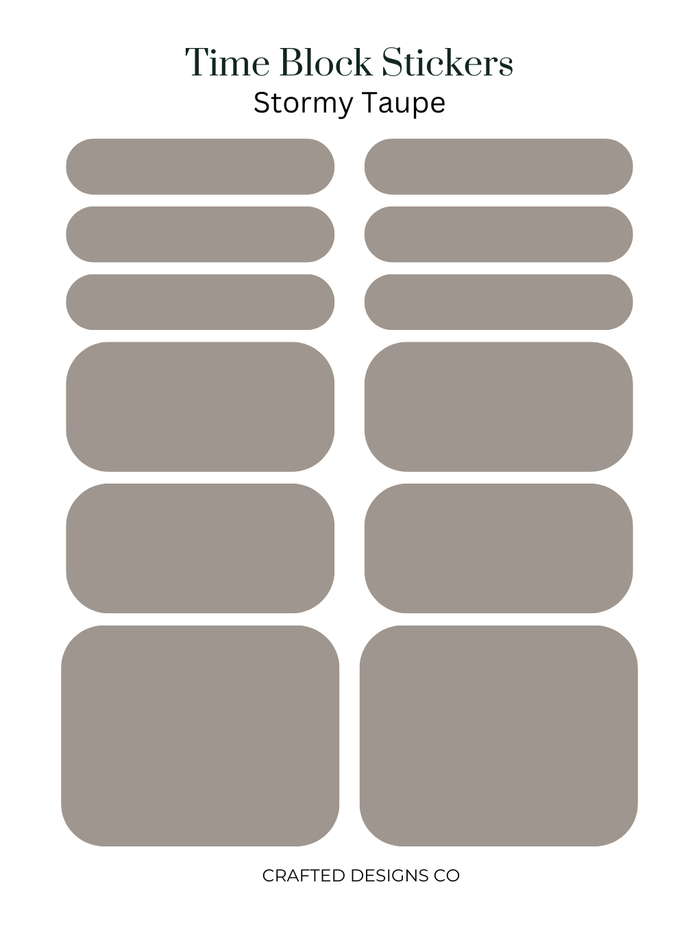 Time Over Sticker Time Block Stickers – Crafted Designs Co