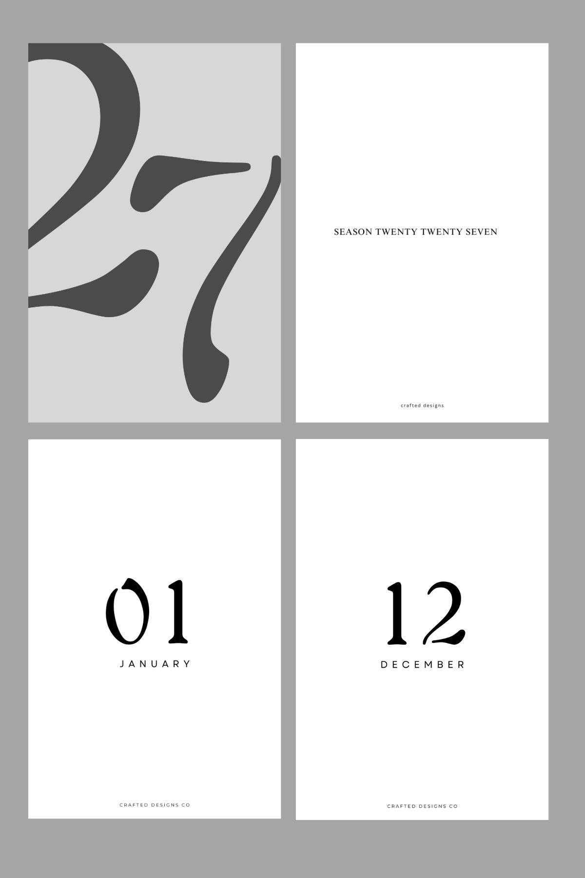 2027 Yearly + Monthly Planner Set
