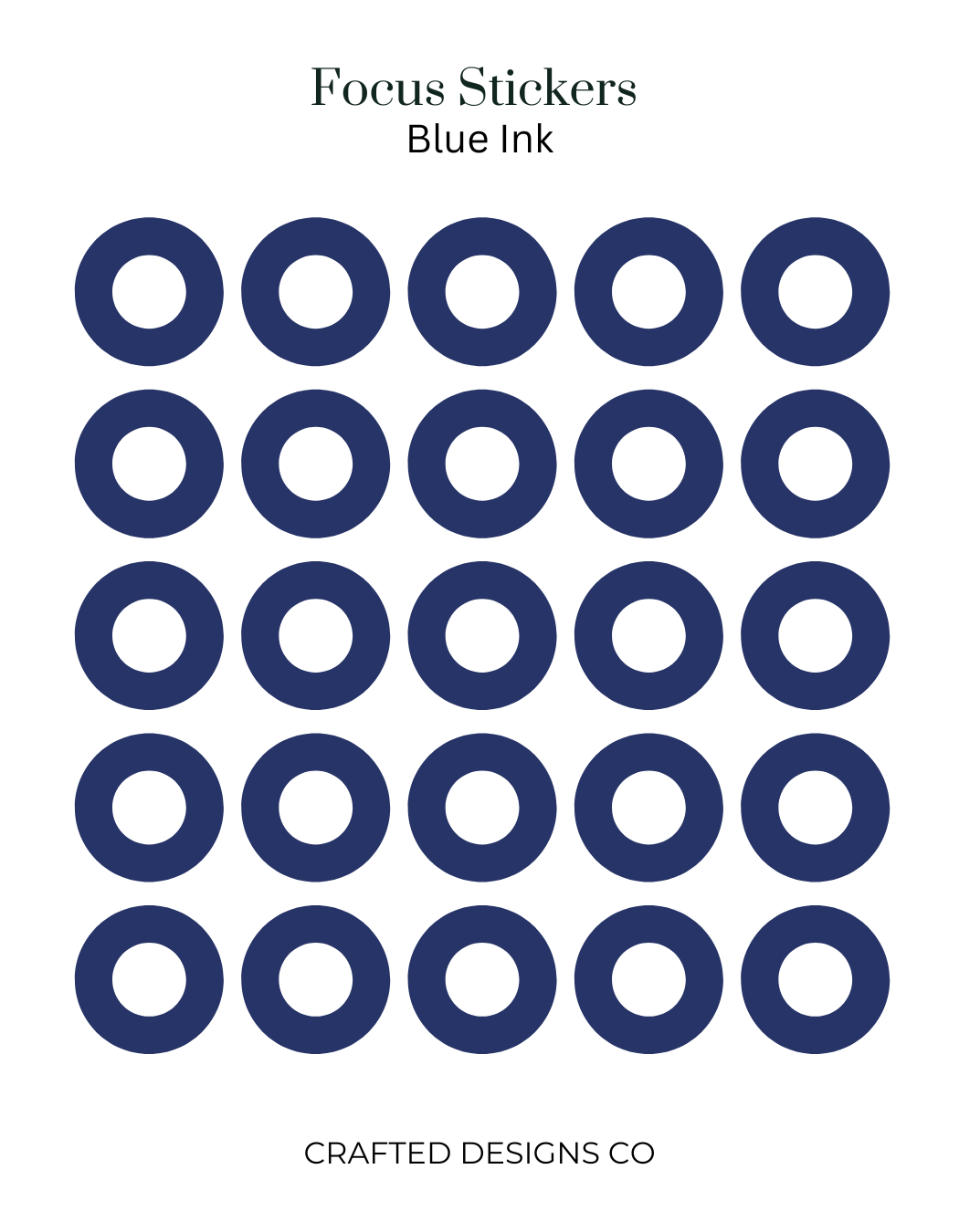Focus Blue Sticker Focus Stickers – Crafted Designs Co