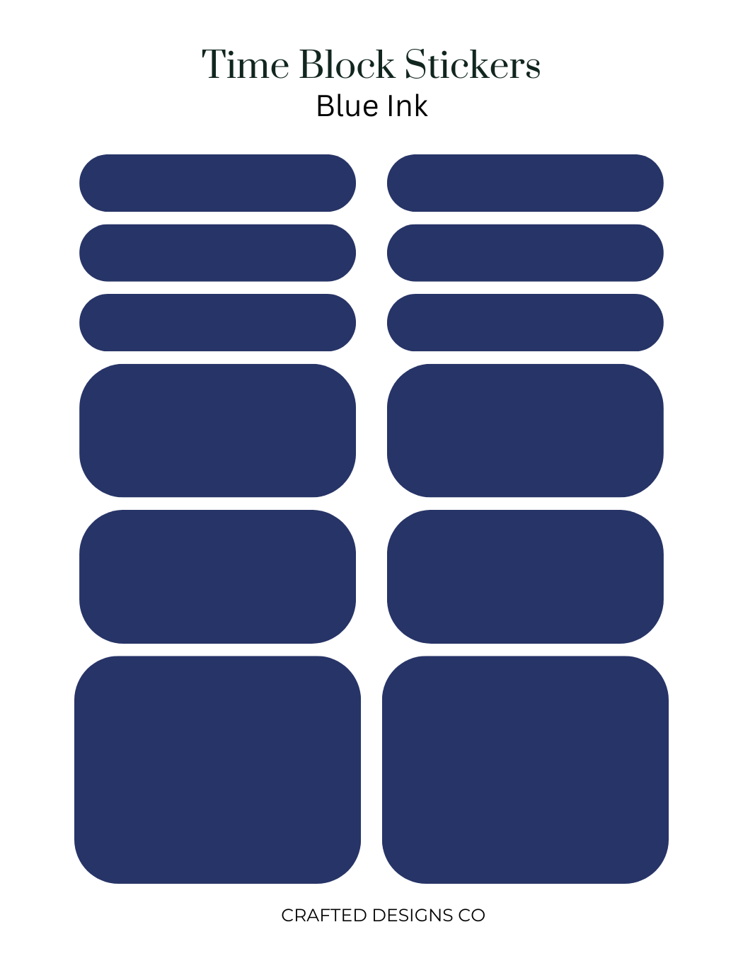 Time Block Icons Time Block Stickers – Crafted Designs Co