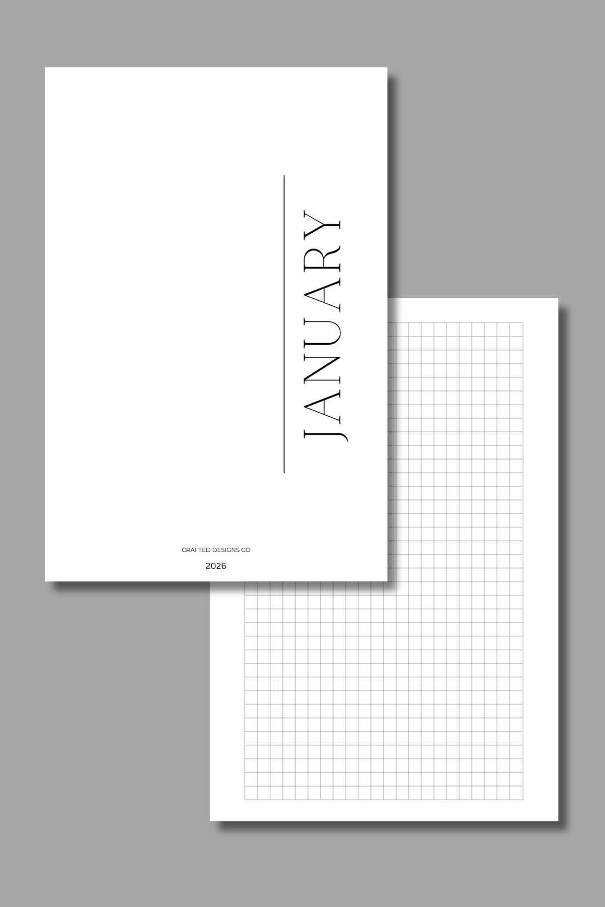 2026 Dated Monthly Insert Monday Start