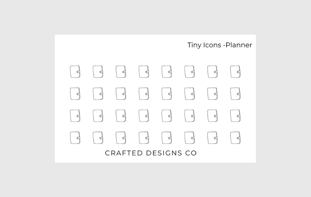 Tiny Icon - Planner – Crafted Designs Co