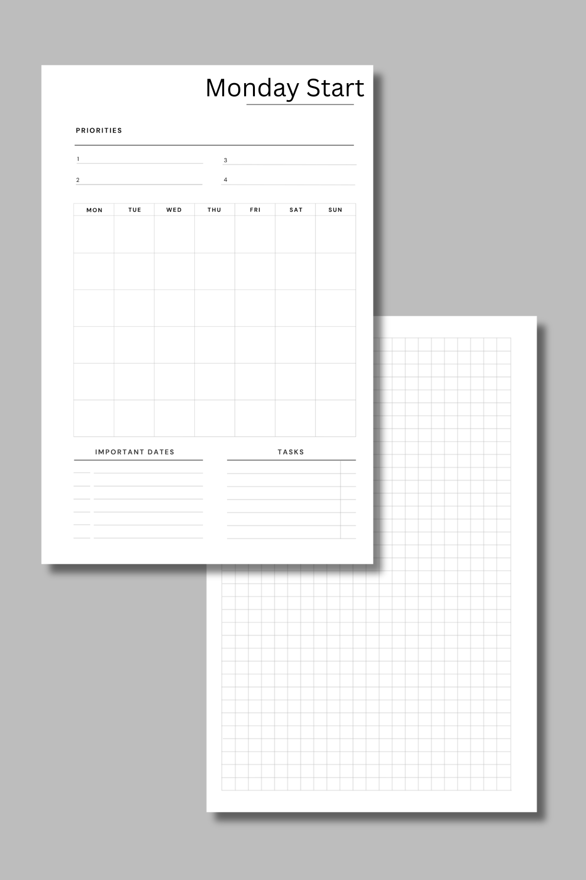 The Daily Brief | Undated Monthly Calendar Insert