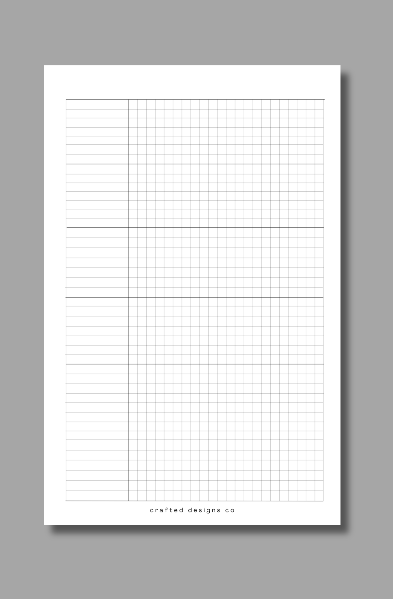 Note-Taking Horizontal Grid