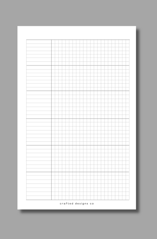 Note-Taking Horizontal Grid