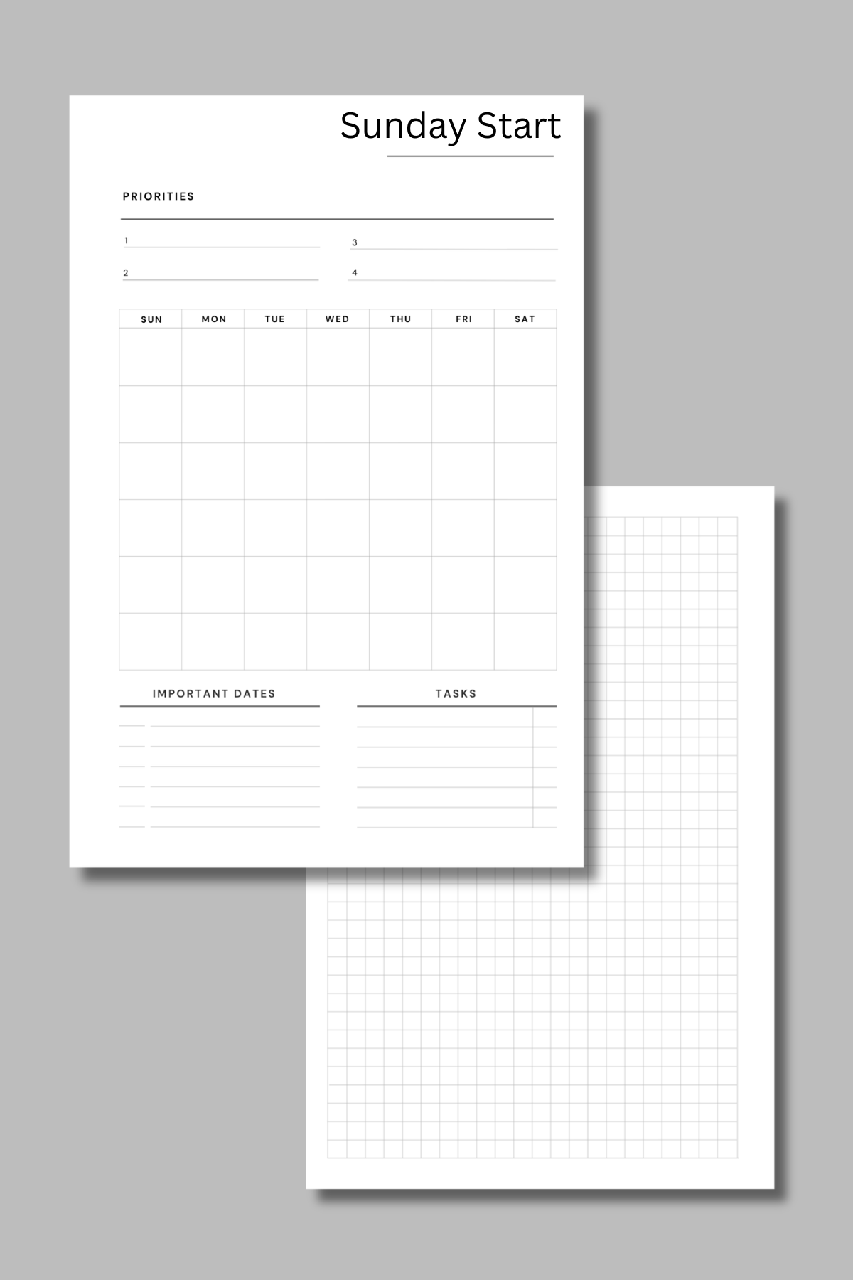 The Daily Brief | Undated Monthly Calendar Insert