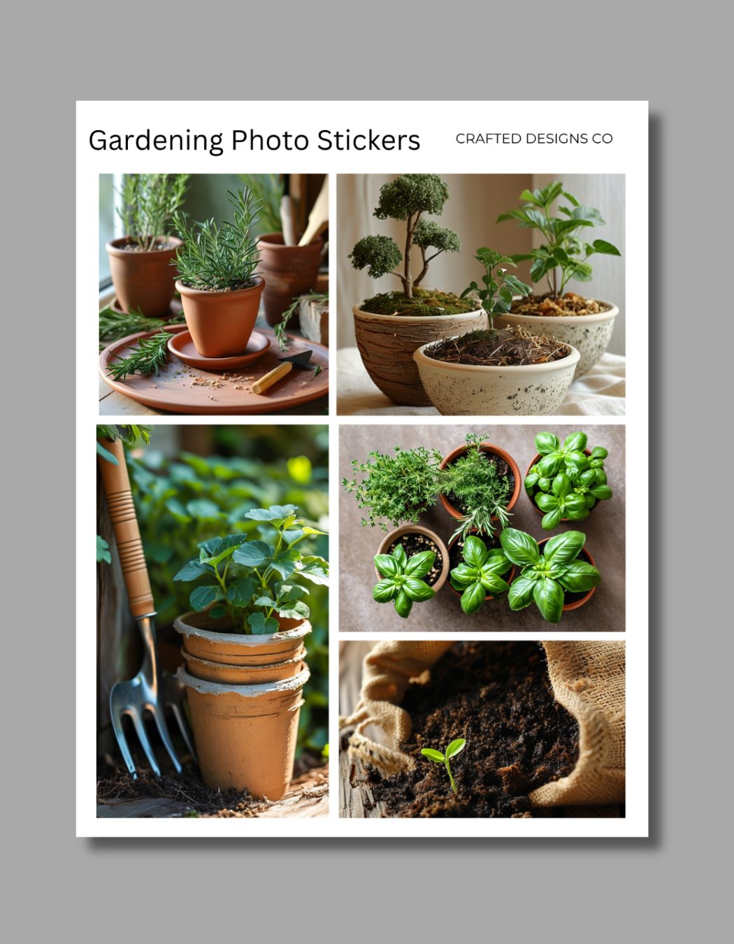 Gardening Photo Stickers