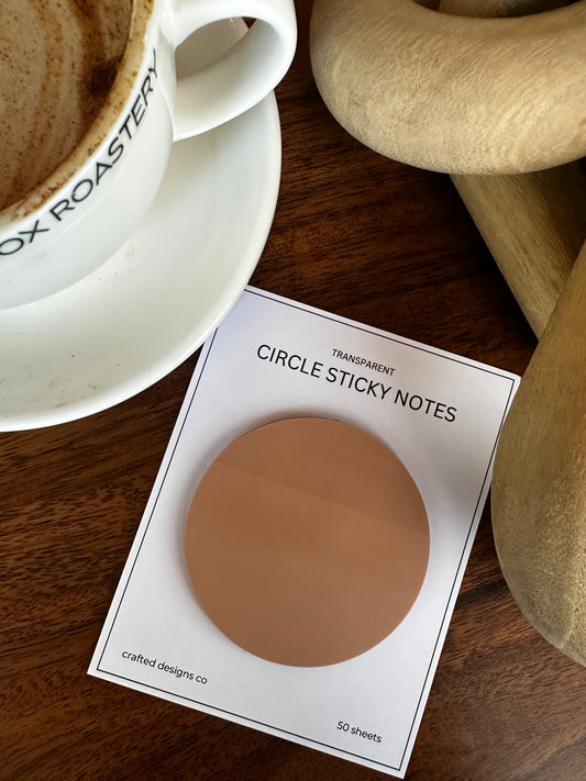 Large Circle Transparent Sticky Notes