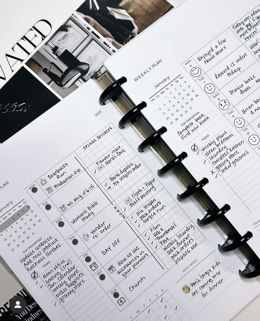 2026 Dated Weekly Horizontal Insert