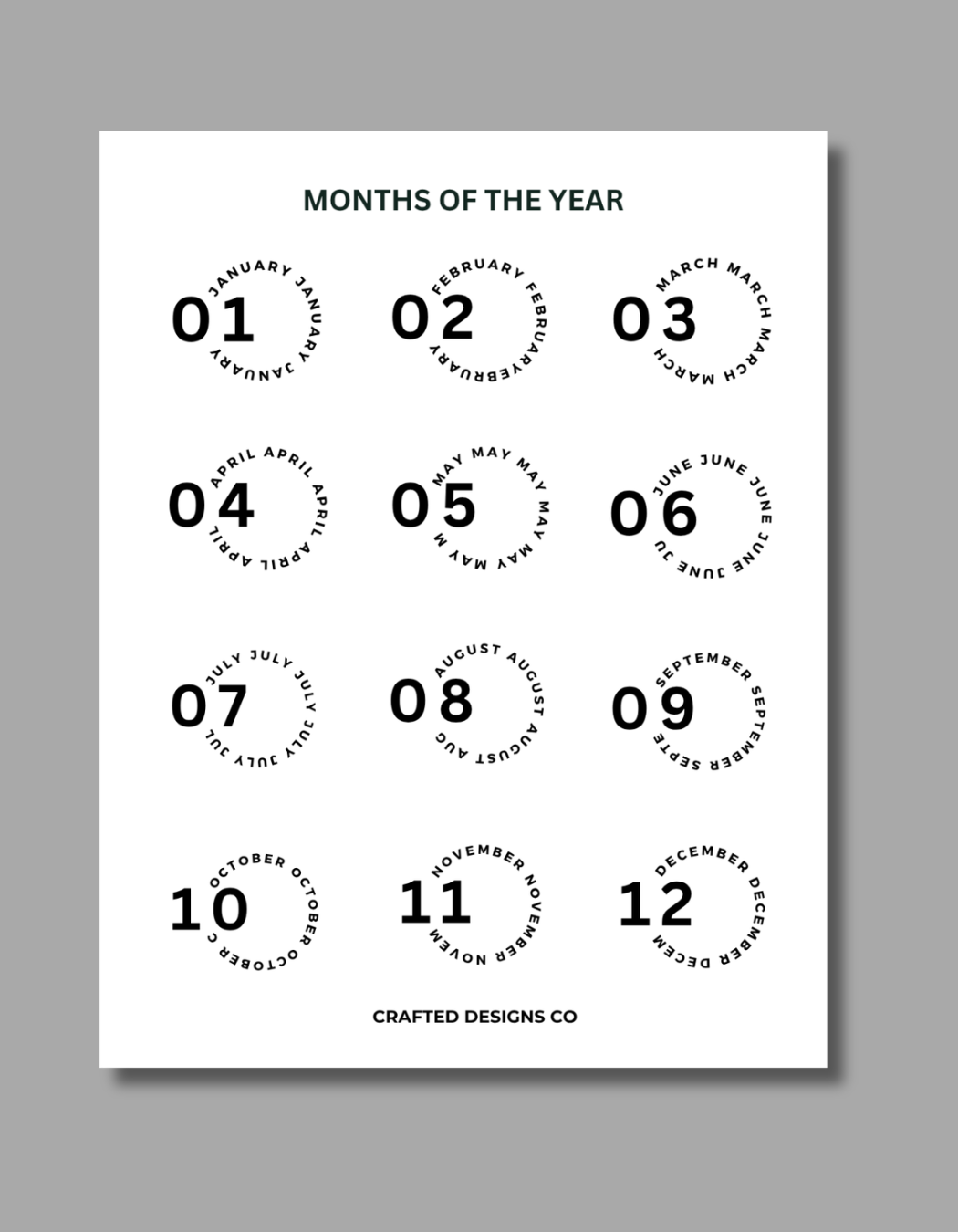 Months of the Year (no.2)