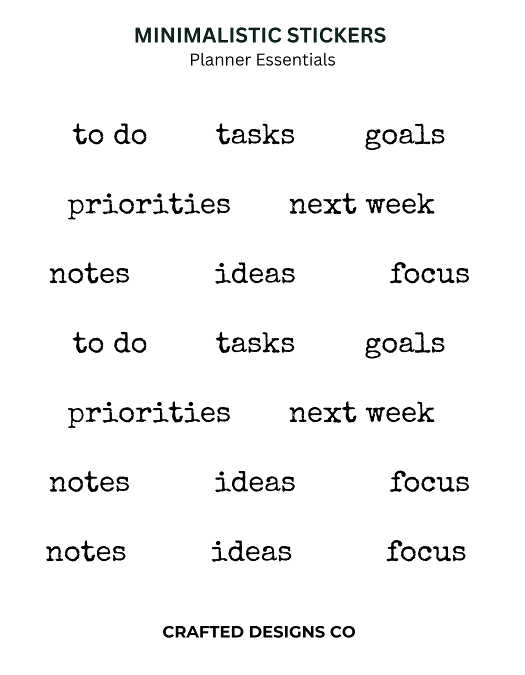 Planner Essentials