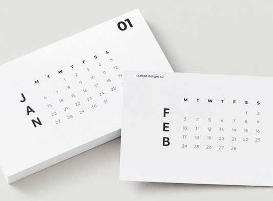 2025 Minimalistic Monthly Journaling Cards