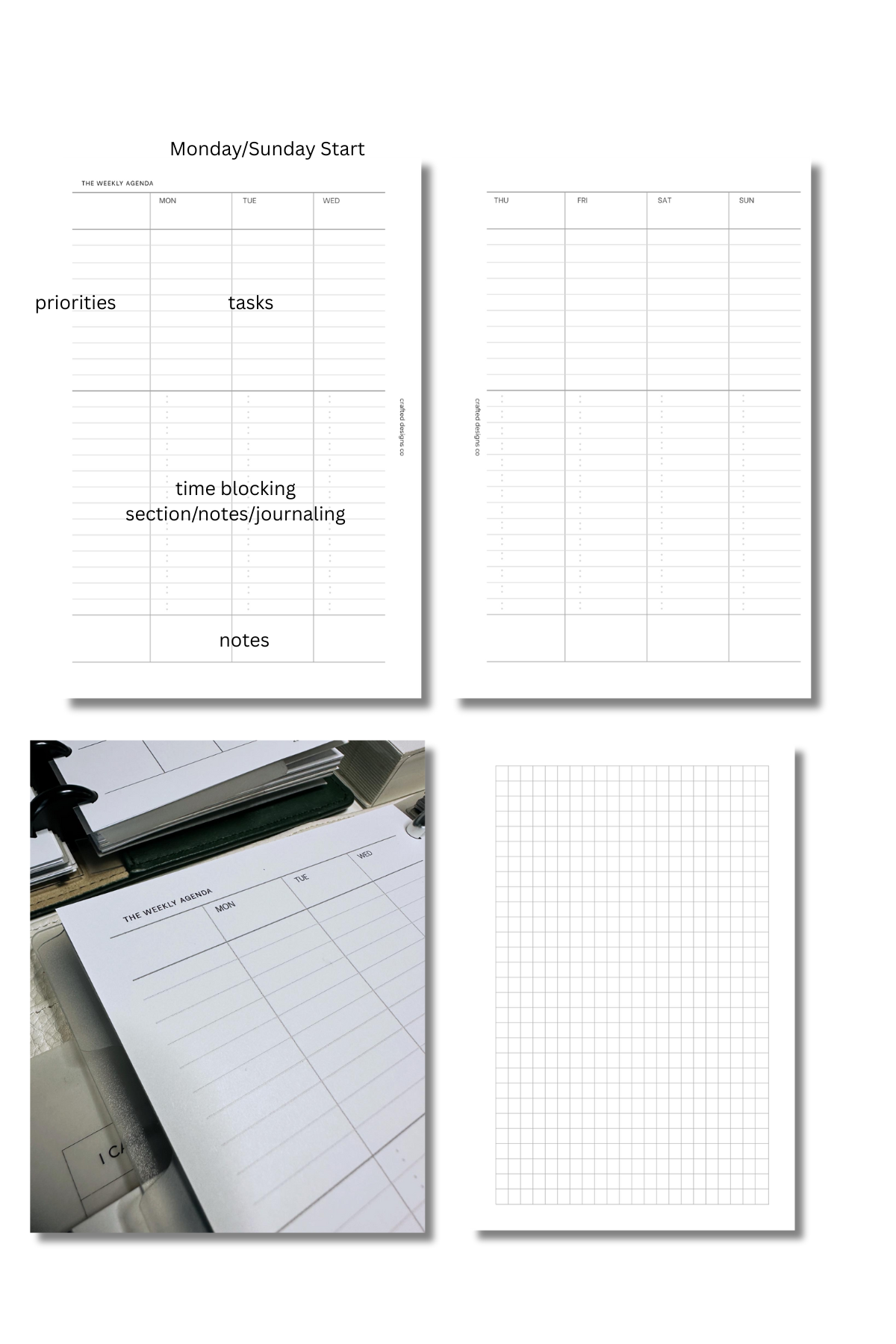 The Undated Weekly Agenda