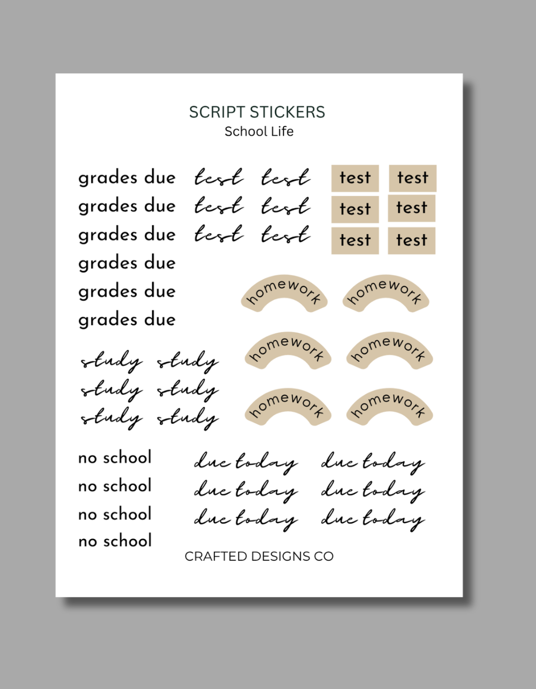 School Life Stickers