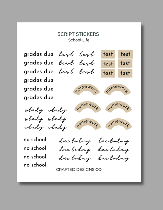 School Life Stickers